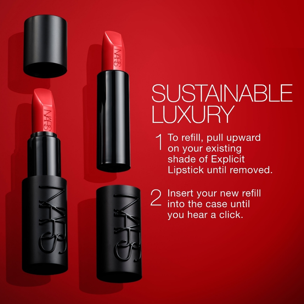Desirous Nars Explicit Satin Lipstick Burnt Red Brand New In Box Full Size - Picture 9 of 11